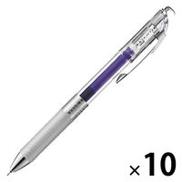 ぺんてる ゲルインキボールペン エナージェル インフリー 0.5mm バイオレット BLN75TL-V 1セット（1本×10）