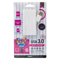 ナカバヤシ USB3.0 マルチカードリーダー・ライター ホワイト CRW-33M68W 1個