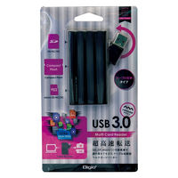 ナカバヤシ USB3.0 マルチカードリーダー・ライター ブラック CRW-33M68BK 1個