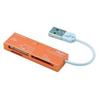 ナカバヤシ USB2.0 マルチカードリーダー・ライター オレンジ CRW-5M69DD 1個