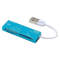 ナカバヤシ USB2.0 マルチカードリーダー・ライター ブルー CRW-5M69BL 1個