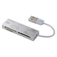 ナカバヤシ USB2.0 マルチカードリーダー・ライター シルバー CRW-5M69SL 1個
