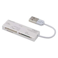 ナカバヤシ USB2.0 マルチカードリーダー・ライター ホワイト CRW-5M69W 1個
