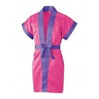 マスダ サテンハッピ 袖なし ロング丈 ピンク×ラベンダー M DO-810R-0419-M 1枚（直送品）