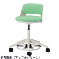 アズワン 研究室用チェア・フットペダル・背クッション付・アップルグリーン 67-9251-43 1個（直送品）