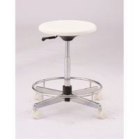アズワン 研究室用チェア・ナイロンキャスター・インテグラルスキンモールドウレタン座面・足掛けリング付き 67-9251-49 1個（直送品）