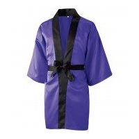 マスダ サテンハッピ ロング丈 パープル M ST-990-P20-M 1枚（直送品）