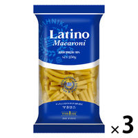 ラティーノ マカロニ 袋 250g ゆで時間8分 1セット（1個×3）富永貿易 ギリシャ