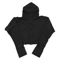 【LAKOLE/ラコレ】 【接触冷感】UVショートパーカー ブラック