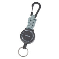 【LAKOLE/ラコレ】 リール付き組紐カラビナ グレー