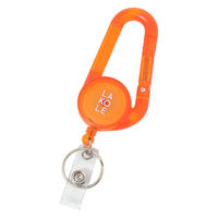 【LAKOLE/ラコレ】 クリアリール付きカラビナ オレンジ