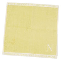 【LAKOLE/ラコレ】 イニシャルハンドタオル(N) イエロー