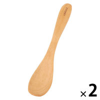 ウッドアイススプーン ブラウン 1セット（1本×2） LAKOLE/ラコレ