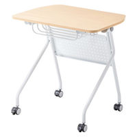 サンワサプライ フォールディングデスク 幅730×奥行536×高さ700mm 木目×ホワイト FLD-7350BR 1台（直送品）