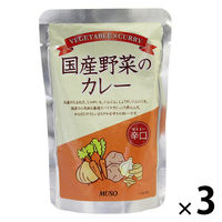 ムソー 国産野菜のカレー ほどよい辛口 1人前・200g 1セット（1個×3）レトルト
