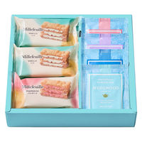 ミルフイユ＆ウェッジウッドティーバッグセット7P １個 アデリー　手土産 ギフト 洋菓子　お菓子　母の日　父の日　敬老の日　個包装