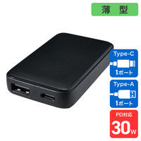d USB[d ^USBA_v^[ Type-A Type-C PD30W UC-23B(BK) 1iij