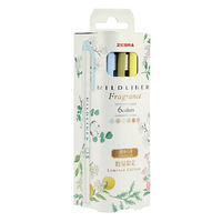 ゼブラ 蛍光ペン マイルドライナー フレグランスシリーズ 限定 香りつき 6色 WKT7-FR-6C 1セット