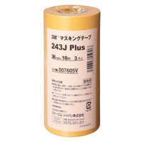 スリーエム ジャパン マスキングテープ 243J Plus 36mmX18m 3巻入り 7010721924 1PK