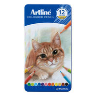 シヤチハタ アートライン 色鉛筆 12色セット KCP-12C/H 1個