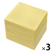 抗菌 カウンタークロス ハーフ イエロー 約30×30cm 1セット（1パック（100枚入）×3）