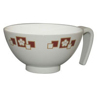 台和 取っ手付飯碗 梅花(赤) 介護 食器  HS-N43 1個 806095（わけあり品）
