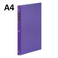 マルマン プラスチックバインダー A4 30穴 背幅19mm パープル F481B-10 1冊（わけあり品）