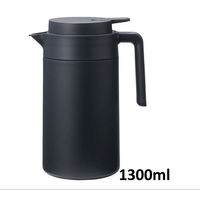 無印良品 広口で洗いやすい 保温保冷 卓上ポット 黒 1.3L 良品計画（わけあり品）