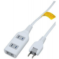 延長コード  電源タップ AC×3個口    10m ホワイト Y02S3010WH YAZAWA 1個（わけあり品）