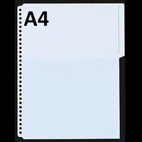 キングジム ハーフポケット A4タテ 1パック単色10枚入 青 103HPアオ（わけあり品）