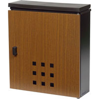 グリーンライフ 縦型木目調メール便ポスト(MBK) FHM-220(MBK) 1個（わけあり品）