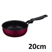 サーモス フライパン 炒め鍋 20cm ガス火・IH対応 レッド KFM-020D R 1個（わけあり品）