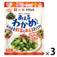 リケン×クラシル あえるわかめちゃん ナムル風うま塩味 チャック付 40g 1セット（1個×3）理研ビタミン