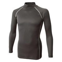 おたふく手袋 BTチェックハイネックシャツ ブラック L JW-172 1枚（直送品）