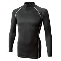 おたふく手袋 BTチェックハイネックシャツ ブラック LL JW-172 1枚（直送品）