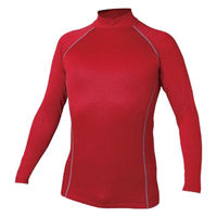 おたふく手袋 BT織柄チェック ハイネックシャツレッド M JW-172 1枚（直送品）