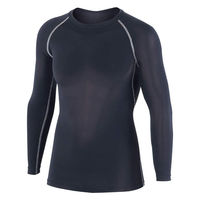 おたふく手袋 長袖クルーネック ストレッチ 黒 4L JW-623 1枚（直送品）