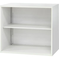 ネットフォース イーセンブリー オープン書庫 2段 A4書庫 スチール ホワイト EA-8840-2N-AW-WH 1台（直送品）
