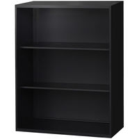 ネットフォース イーセンブリー オープン書庫 3段 A4書庫 スチール キャビネット ブラック EA-8840H-3N-AW-BK 1台（直送品）
