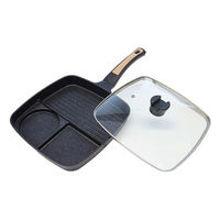 LIVPLUS フライパン 仕切り 3面 IH ガス火対応 タイパパン NDー4891 1個