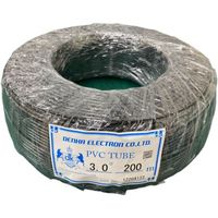 デンカエレクトロン ビニールチューブ(黒)φ5.0 長さ10m x 1本 TB-5.0B 1セット(20本) 628-5116（直送品）