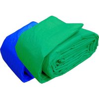 岡潮 リバーシブルシート緑×青#3000:3.6m × 5.4m 502 1枚 580-3903（直送品）