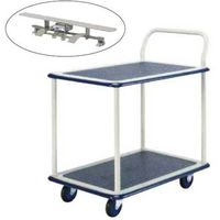 ヨドノ ポータブルカー 2段式 ストッパー付 101C-ST 1台 557-8812（直送品）