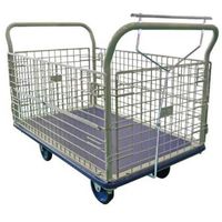 ヨドノ パレットカー 金網張 ハンドストッパー付 501F-HST 1台 563-6432（直送品）