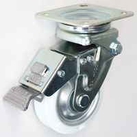 シシクSISIKUアドクライス 自在旋回金具 固定金具 緩衝スプリングキャスタI(センターコイルタイプ) SAJB-100WUW 1個（直送品）