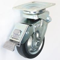 シシクSISIKUアドクライス 自在旋回金具 固定金具 緩衝スプリングキャスタI(センターコイルタイプ) 金具のみ SAJB-150 1個（直送品）