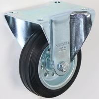 シシクSISIKUアドクライス 自在旋回金具 固定金具 耐熱車輪付キャスタ(スチール製金具・ステンレス製金具) B-VEHI-100R 1個（直送品）