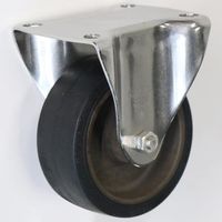 自在旋回金具 固定金具 耐熱車輪付キャスタ(スチール製金具・ステンレス製金具) BX-POSI-100G 1個（直送品）