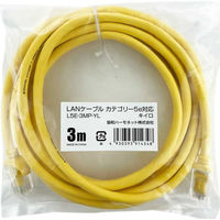 an[lbg CAT5eΉ LANP[u ȈՕ 3m CG[ L5E-3MP-YL 1{iij
