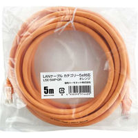 an[lbg CAT5eΉ LANP[u ȈՕ 5m IW L5E-5MP-OR 1{iij